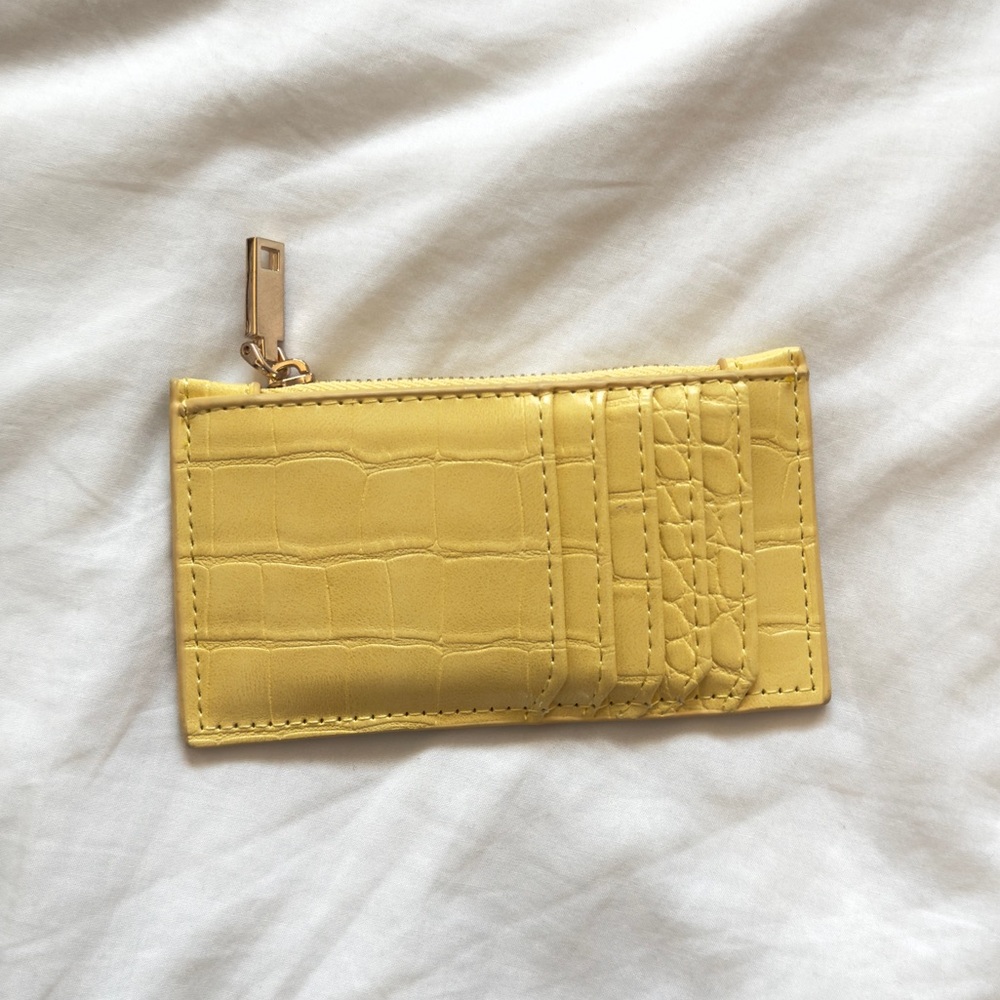 Mango Yellow Croc-Embossed Wallet - Picture 2 of 2